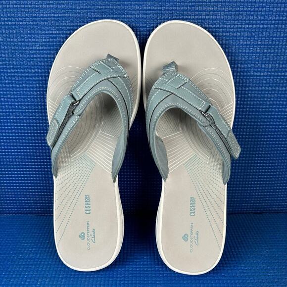 🔴 CLOUDSTEPPERS BY CLACKS THONG SANDALS Women`s Size 9M Blue Sandals 27772 - Picture 6 of 8